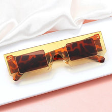 Load image into Gallery viewer, Rectangle Sunglasses for Women Retro Trendy Fashion Glasses Oval Lenses Narrow Thin Square Frame with UV400 Protection Decent Contrast Color Slice Box Style Glasses In Ocean Color  Sunglasses For Men &amp; Women
