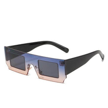 Load image into Gallery viewer, Rectangle Sunglasses for Women Retro Trendy Fashion Glasses Oval Lenses Narrow Thin Square Frame with UV400 Protection Decent Contrast Color Slice Box Style Glasses In Ocean Color  Sunglasses For Men &amp; Women
