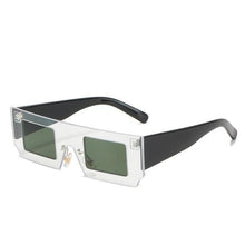 Load image into Gallery viewer, Rectangle Sunglasses for Women Retro Trendy Fashion Glasses Oval Lenses Narrow Thin Square Frame with UV400 Protection Decent Contrast Color Slice Box Style Glasses In Ocean Color  Sunglasses For Men &amp; Women
