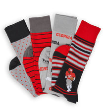 Load image into Gallery viewer, Red and Black Dress Sock - 4-Pack - Home
