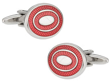 Load image into Gallery viewer, Red Bullseye Cufflinks
