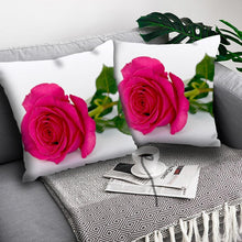 Load image into Gallery viewer, Red Flower Cushion Pillow Covers Love Pillow Covers Decorative Linen Square Couple Cushion Cases Home Decor Polyester Throw Pillow Case Super Soft Short Plush Cushion Cover Festive Home Decorative Cushions 45X45CM
