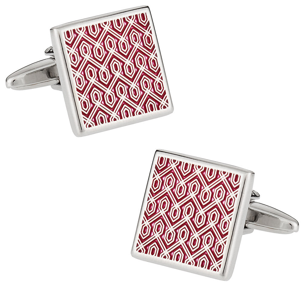 Red Tapestry Cufflinks