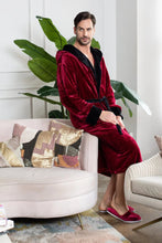 Load image into Gallery viewer, Men’s Robe with Hood – Ultra-Soft Plush Comfort for Everyday Use
