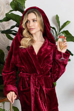 Load image into Gallery viewer, Women’s Plush Hooded Robe - Spa-Worthy Comfort at Home
