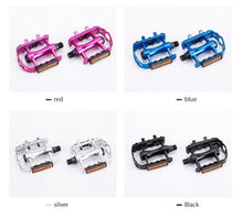 Load image into Gallery viewer, Reflective Setting On Both Sides All-aluminum Large Pedal Bicycle Universal Non-slip Pedal Riding Equipment Bike Pedals Mountain Road Bicycle Flat Pedal-Universal Lightweight Aluminum Alloy Platform Pedal For Travel Cycle-Cross The Road

