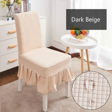 Load image into Gallery viewer, Removable Washable Furniture Protector for Kids Pets Home Waterproof Plaid Elastic Plain Dining Table Chair Cover Dining Room Chair Cover Skirt Stool Cover Chair Spandex Seat Covers
