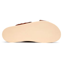 Load image into Gallery viewer, 06-101-CGN RENA Italian Goatskin Suede Croc Embossed Slide Cognac
