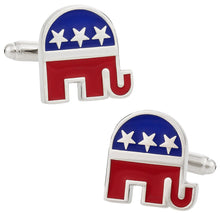 Load image into Gallery viewer, Republican GOP Elephant Cufflinks
