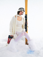 Load image into Gallery viewer, Orla White Wool-Blend Ribbed Knit Cardigan
