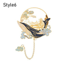 Load image into Gallery viewer, Retro Carving Brass Bookmark Tassel Pendant Book Clip Metal Pagination Mark Student Gift Stationery School Supply Metal Creative Bookmark Chinese Style Unique Vintage Series Gift For Reader Student
