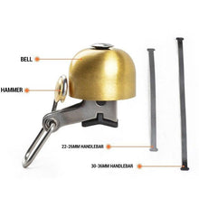 Load image into Gallery viewer, Retro Classical Bicycle Bell Clear Loud Sound  Road Bike Folding Bikes Handlebar Copper Ring Horn Safety Warning Alarm Bike Bell Classic Bicycle Bell For Bike Ring Bell With Loud Sound Bells For Road Mountain Bike Handlebars Adults
