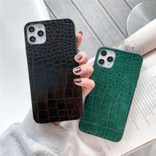 Load image into Gallery viewer, Retro Crocodile Leopard Snake Zebra Pattern Texture PU Leather Cases For iPhone 14 13 Phone Cover Unique Design Shockproof Soft Grip Leather Phone Case For iPhone
