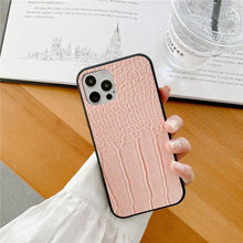 Load image into Gallery viewer, Retro Crocodile Leopard Snake Zebra Pattern Texture PU Leather Cases For iPhone 14 13 Phone Cover Unique Design Shockproof Soft Grip Leather Phone Case For iPhone
