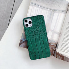 Load image into Gallery viewer, Retro Crocodile Leopard Snake Zebra Pattern Texture PU Leather Cases For iPhone 14 13 Phone Cover Unique Design Shockproof Soft Grip Leather Phone Case For iPhone
