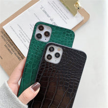 Load image into Gallery viewer, Retro Crocodile Leopard Snake Zebra Pattern Texture PU Leather Cases For iPhone 14 13 Phone Cover Unique Design Shockproof Soft Grip Leather Phone Case For iPhone
