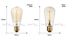 Load image into Gallery viewer, Retro Edison Bulb ST64 A19 T45 G80 G95 G125 Incandescent Light Bulb E27 220V 40W filament bulb lighting tubes Edison
