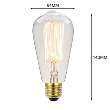 Load image into Gallery viewer, Retro Edison Light Bulb Filament Incandescent Ampoule Bulbs Antique Vintage Style Light Amber Warm Dimmable Vintage Edison Light Bulb For Table Lamp Restaurant Home Office
