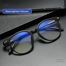 Load image into Gallery viewer, Retro Glasses Radiation Protection Optical Nearsight Frame For Men  And Women Anti Blue Computer Eyewear Unisex Blue Light Blocking Glasses Stylish Eyewear Comfortable Eye Protection UV Glare -1 -1.5 -2.0 -2.5
