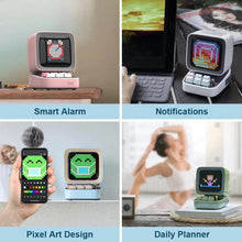 Load image into Gallery viewer, Retro Pixel Art Bluetooth Speaker and Alarm Clock
