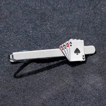 Load image into Gallery viewer, Retro Playing Cards Tie Clip Vintage Elegant Tie Clip Man Clips Unique Business Cufflinks Wedding Tie Clips For Anniversary Business Meeting And Daily Life
