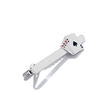 Load image into Gallery viewer, Retro Playing Cards Tie Clip Vintage Elegant Tie Clip Man Clips Unique Business Cufflinks Wedding Tie Clips For Anniversary Business Meeting And Daily Life
