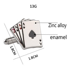 Load image into Gallery viewer, Retro Playing Cards Tie Clip Vintage Elegant Tie Clip Man Clips Unique Business Cufflinks Wedding Tie Clips For Anniversary Business Meeting And Daily Life

