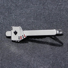Load image into Gallery viewer, Retro Playing Cards Tie Clip Vintage Elegant Tie Clip Man Clips Unique Business Cufflinks Wedding Tie Clips For Anniversary Business Meeting And Daily Life
