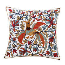 Load image into Gallery viewer, 100% Cotton Embroidery Flower Pattern Pillow Cover Home Decoration Sofa Cushion Cover Housewarming Gift Pillow Case Decorative Embroidered Pillow Cover Handmade Cotton Cover For Throw Pillows Beautiful Modern Floral Patterns 45x45cm

