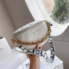 Load image into Gallery viewer, Retro Waist Bag PU Leather Fanny Pack Purse Leather with Gold Chain Strap Stylish Waist Pack Women Belt Bag Multifunctional Chest Bag
