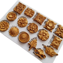 Load image into Gallery viewer, Reusable Retro Silicone Fondant Chocolate Aroma Stone Ornaments Resin Sugarcraft Mold For Pastry Cup Cake Decorating Crystal Stones Silicone Mold For Kitchen
