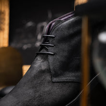 Load image into Gallery viewer, 46-602-BLK REZZA Suede Calfskin Chukka Boot Black
