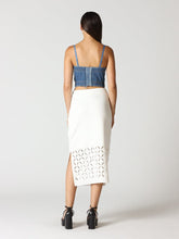 Load image into Gallery viewer, Rhinestone Embellished Denim Bustier Top
