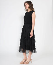 Load image into Gallery viewer, Ribbed Top and Mesh Bottom Long Dress
