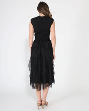 Load image into Gallery viewer, Ribbed Top and Mesh Bottom Long Dress
