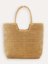 Load image into Gallery viewer, Ring Handle Woven Tote

