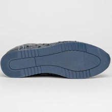 Load image into Gallery viewer, 63-112-BLK RIO Ostrich Quill Sneakers, Black Denim
