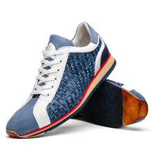 Load image into Gallery viewer, 65-375-BLU RIPI Calfskin Hand Weave Sneaker Blue
