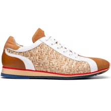 Load image into Gallery viewer, 65-375-BRN RIPI Calfskin Hand Weave Sneaker Brown
