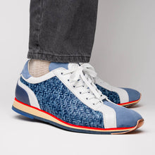 Load image into Gallery viewer, 65-375-BLU RIPI Calfskin Hand Weave Sneaker Blue
