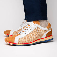 Load image into Gallery viewer, 65-375-BRN RIPI Calfskin Hand Weave Sneaker Brown
