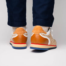 Load image into Gallery viewer, 65-375-BRN RIPI Calfskin Hand Weave Sneaker Brown
