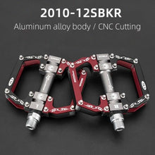 Load image into Gallery viewer, Road Bike Pedals Aluminum Alloy Anti-slip Bicycle Pedals Hollow-Carved Design Pedals Bicycle Accessories Mountain Bike Pedals Flat Bicycle Pedals Platform Cycling Sealed Bearing Aluminum Pedals For Mountain Bike
