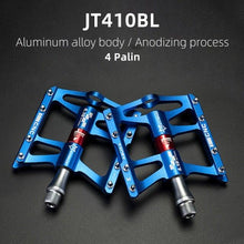 Load image into Gallery viewer, Road Bike Pedals Aluminum Alloy Anti-slip Bicycle Pedals Hollow-Carved Design Pedals Bicycle Accessories Mountain Bike Pedals Flat Bicycle Pedals Platform Cycling Sealed Bearing Aluminum Pedals For Mountain Bike

