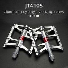 Load image into Gallery viewer, Road Bike Pedals Aluminum Alloy Anti-slip Bicycle Pedals Hollow-Carved Design Pedals Bicycle Accessories Mountain Bike Pedals Flat Bicycle Pedals Platform Cycling Sealed Bearing Aluminum Pedals For Mountain Bike
