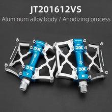 Load image into Gallery viewer, Road Bike Pedals Aluminum Alloy Anti-slip Bicycle Pedals Hollow-Carved Design Pedals Bicycle Accessories Mountain Bike Pedals Flat Bicycle Pedals Platform Cycling Sealed Bearing Aluminum Pedals For Mountain Bike
