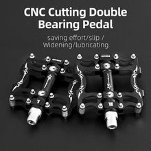 Load image into Gallery viewer, Road Bike Pedals Aluminum Alloy Anti-slip Bicycle Pedals Hollow-Carved Design Pedals Bicycle Accessories Mountain Bike Pedals Flat Bicycle Pedals Platform Cycling Sealed Bearing Aluminum Pedals For Mountain Bike
