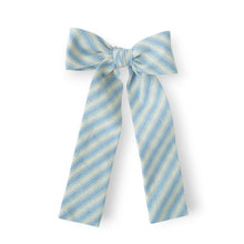 Load image into Gallery viewer, Robin Egg Stripe - Lady Hair Bow
