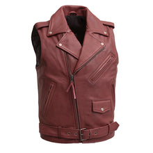 Load image into Gallery viewer, Roller - Men's Motorcycle Leather Vest
