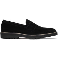 Load image into Gallery viewer, 16-657-BLK ROMA Italian Suede Penny Loafers Black
